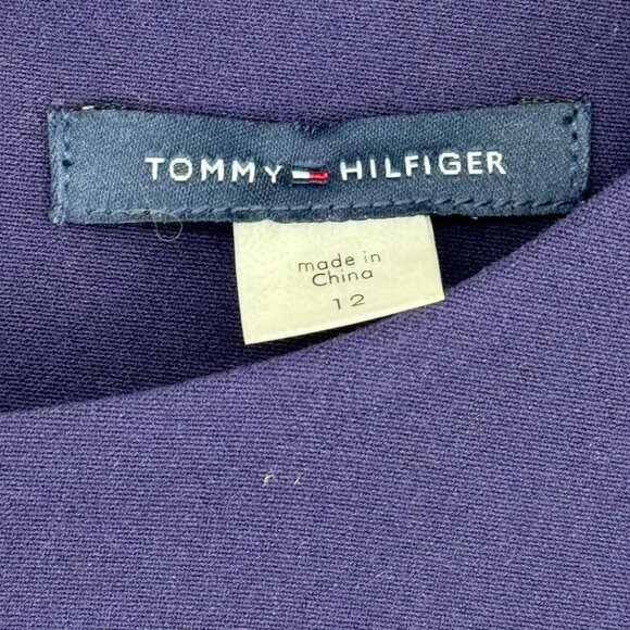 Tommy Hilfiger Women's Sleeveless Sheath Dress Navy White Stripe Size 12 - Picture 2 of 10